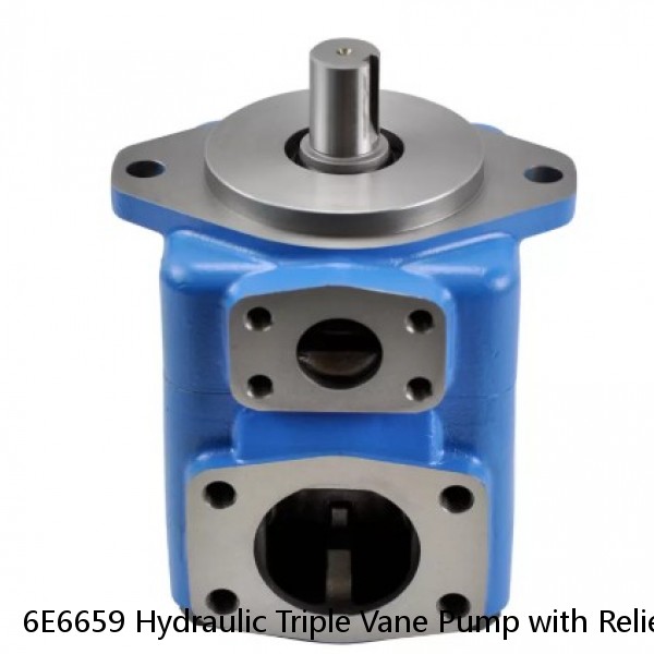 6E6659 Hydraulic Triple Vane Pump with Relief Valve for Wheel Loader 950F #1 image